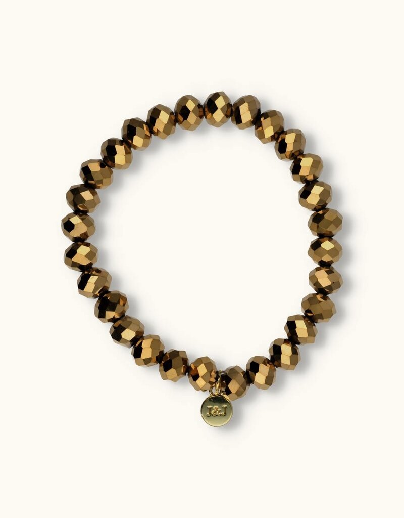 J&J Crystal armband antic gold