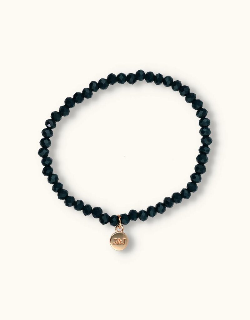J&J Crystal armband dark petrol