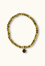 J&J Crystal armband shiny yellow
