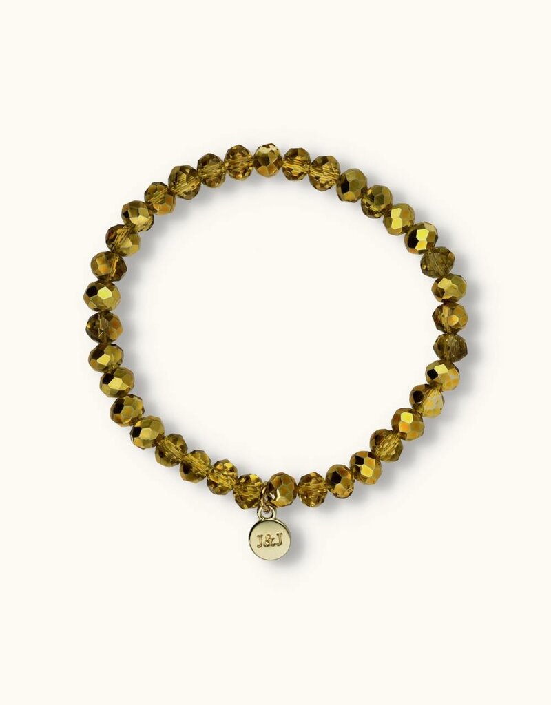 J&J Crystal armband shiny yellow