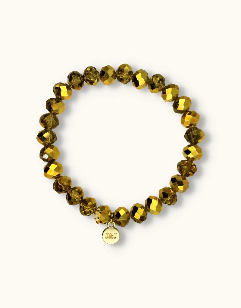J&J Crystal armband shiny yellow