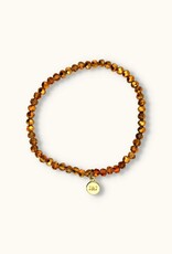 J&J Crystal armband shiny bronze