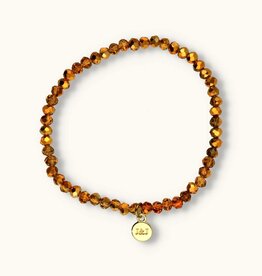 J&J Crystal armband shiny bronze