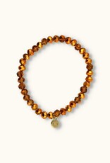 J&J Crystal armband shiny bronze