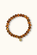 J&J Crystal armband shiny bronze