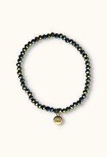 J&J Crystal armband shiny green,
