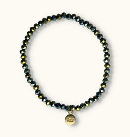 J&J Crystal armband shiny green,