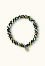 J&J Crystal armband shiny green,