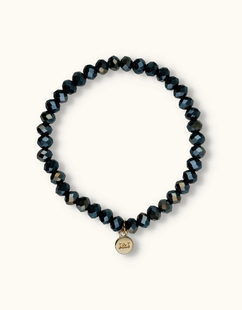 J&J Crystal armband sparkling petrol