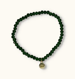J&J Crystal armband dark green helder