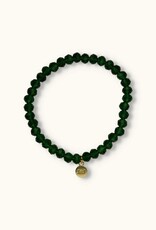 J&J Crystal armband dark green helder