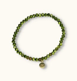 J&J Crystal armband shiny light green