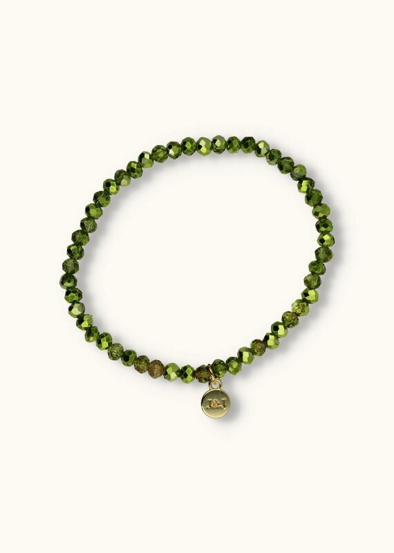J&J Crystal armband shiny light green