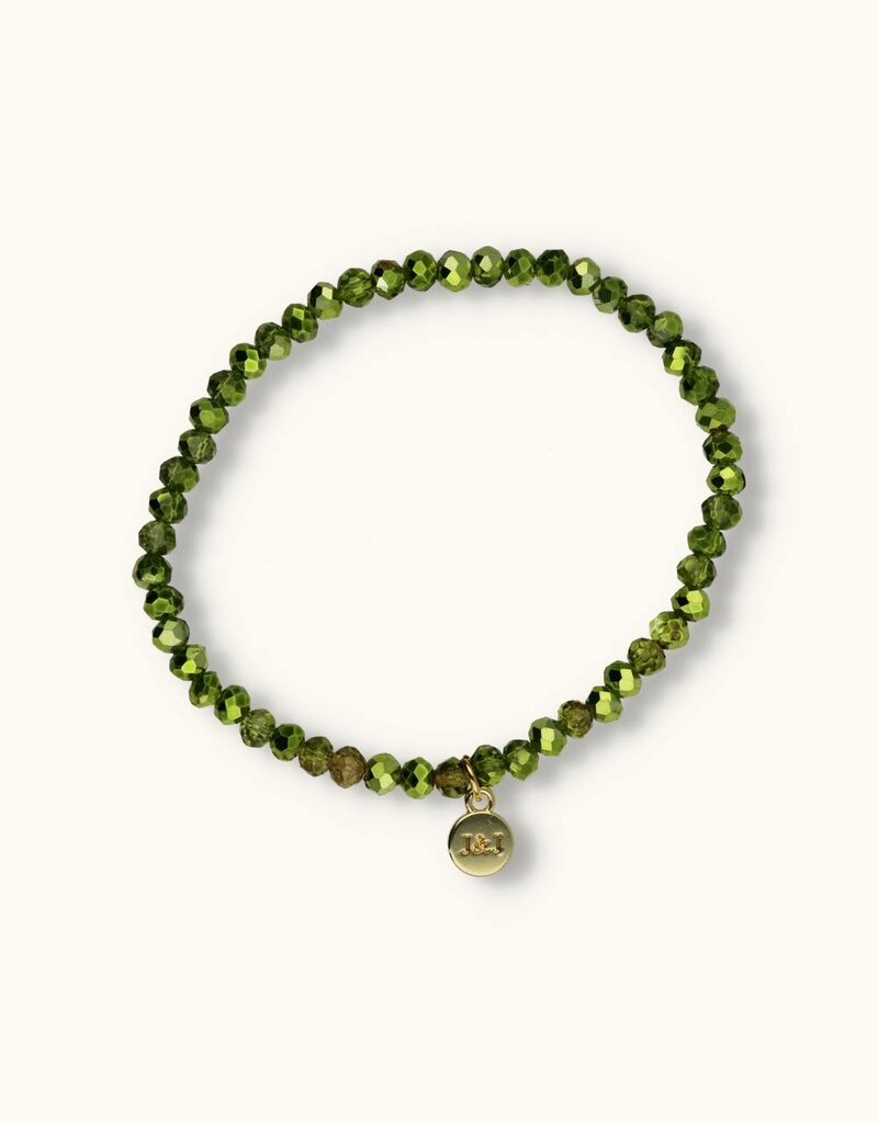 J&J Crystal armband shiny light green
