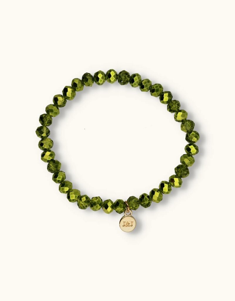 J&J Crystal armband shiny light green