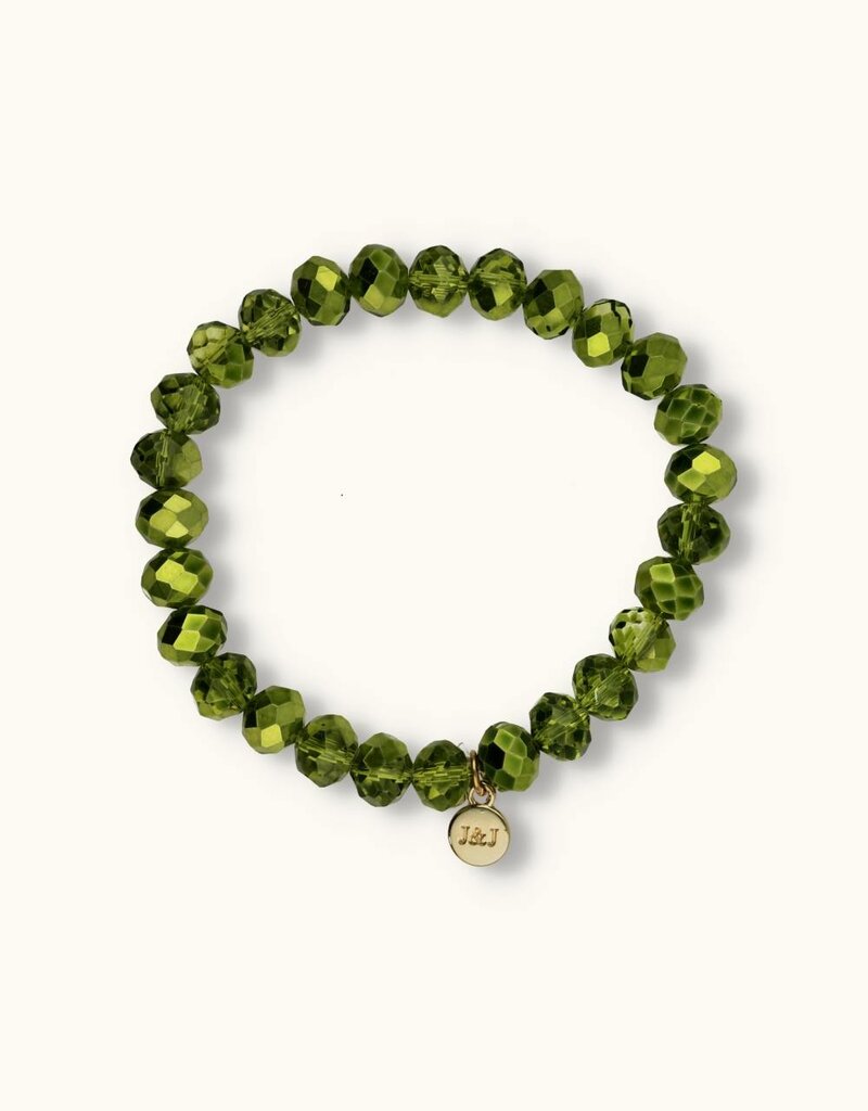 J&J Crystal armband shiny light green