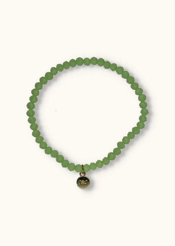 J&J Crystal armband shiny pastel green