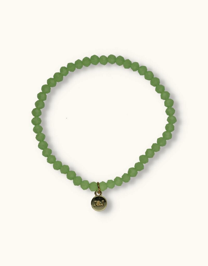 J&J Crystal armband shiny pastel green