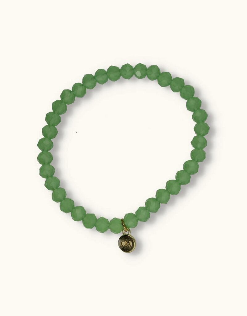 J&J Crystal armband shiny pastel green