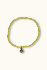 J&J Crystal armband shiny pastel yellow