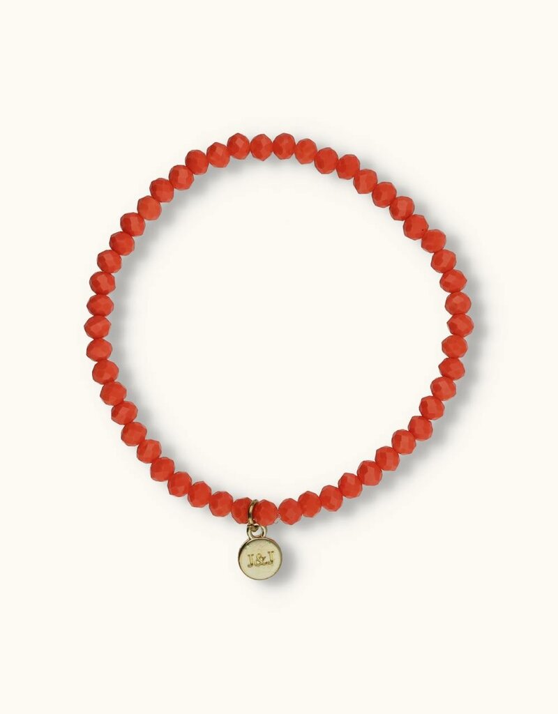 J&J Crystal armband light coral
