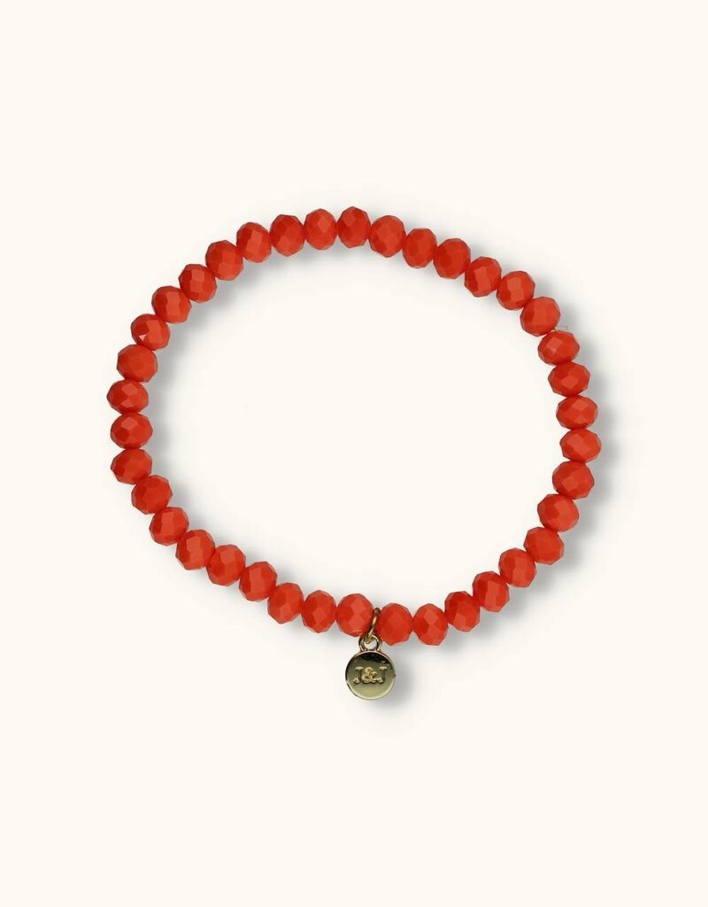 J&J Crystal armband light coral