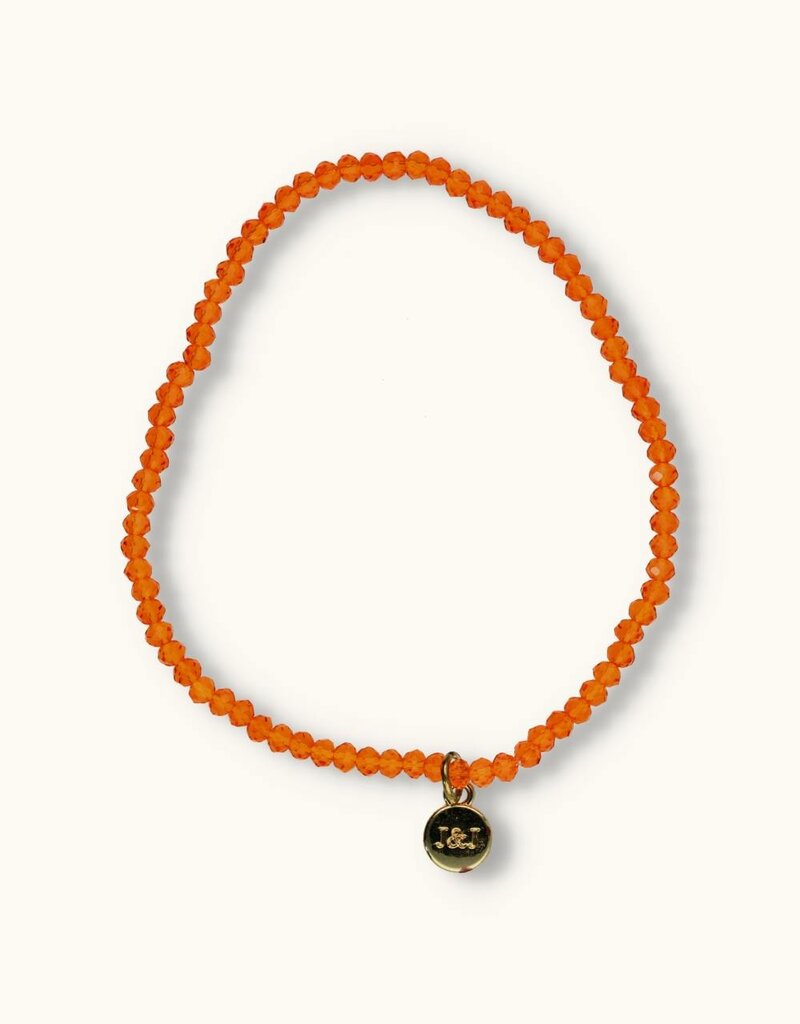 J&J Crystal armband orange helder