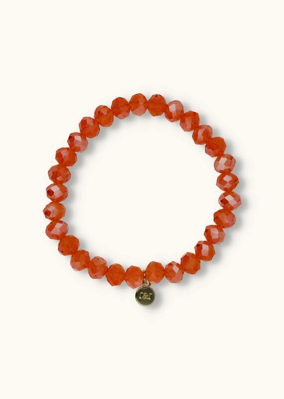J&J Crystal armband sparkling orange