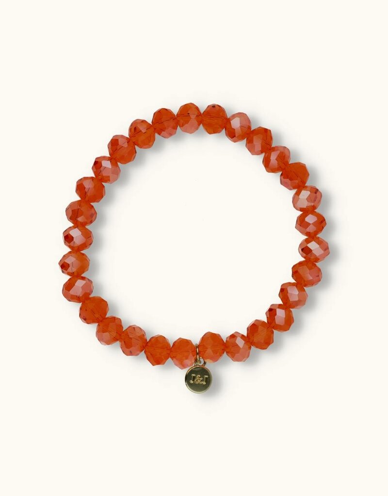 J&J Crystal armband sparkling orange