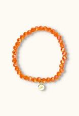 J&J Crystal armband bright sparkling orange