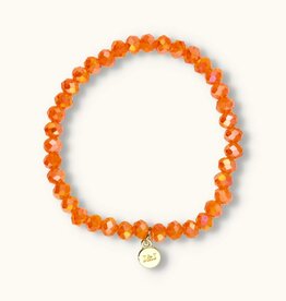 J&J Crystal armband bright sparkling orange