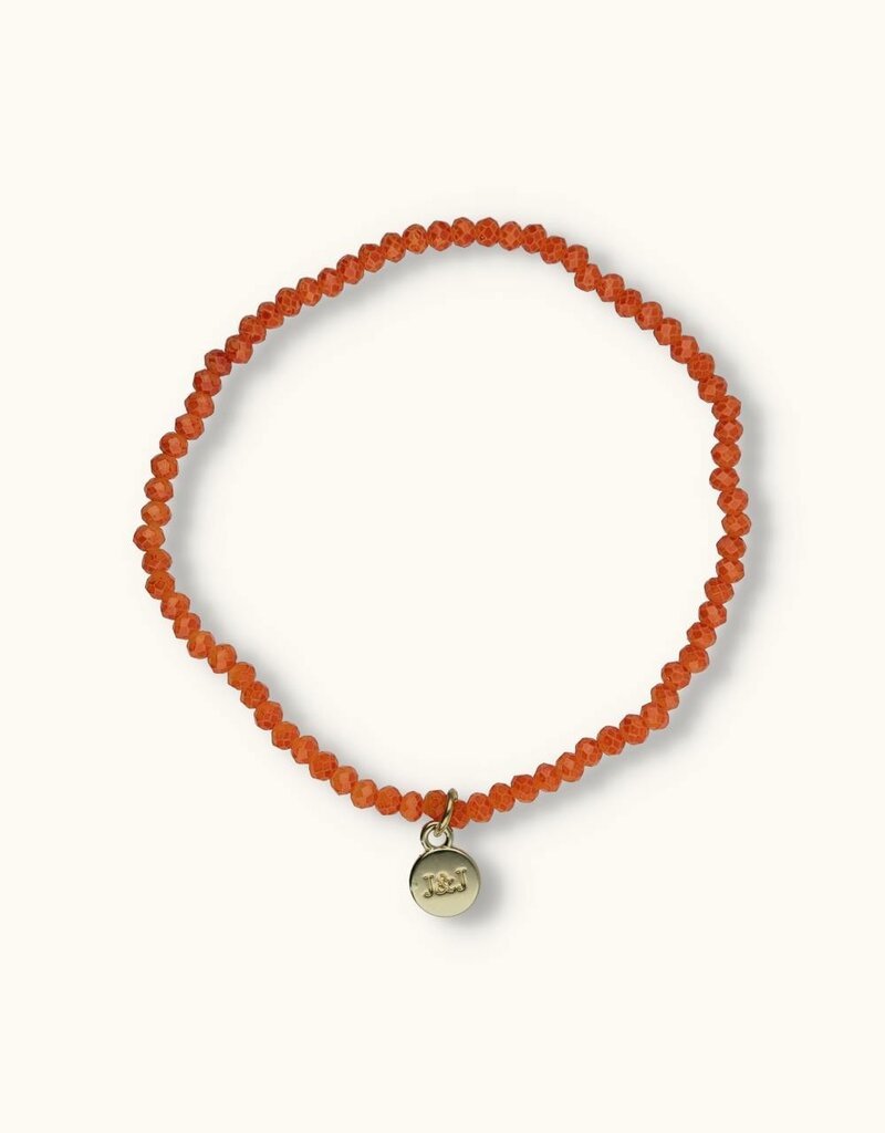 J&J Crystal armband deep coral