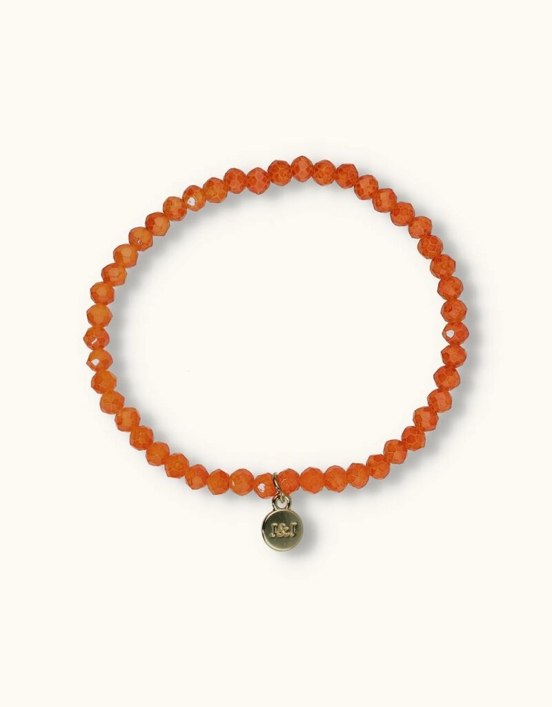 J&J Crystal armband deep coral
