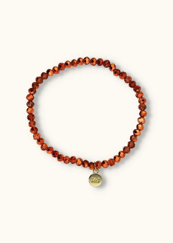 J&J Crystal armband shiny copper
