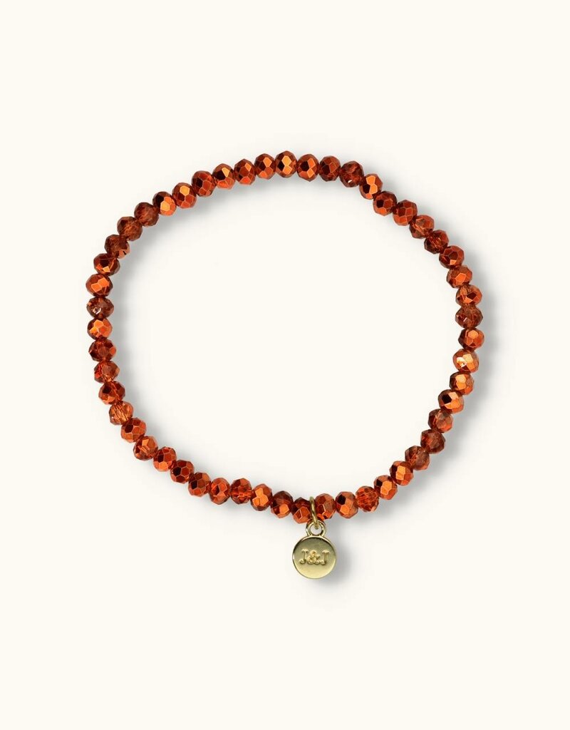 J&J Crystal armband shiny copper