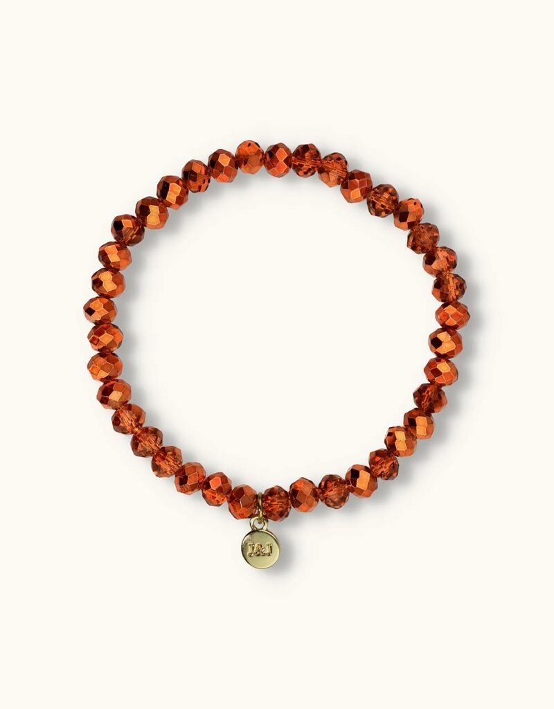 J&J Crystal armband shiny copper
