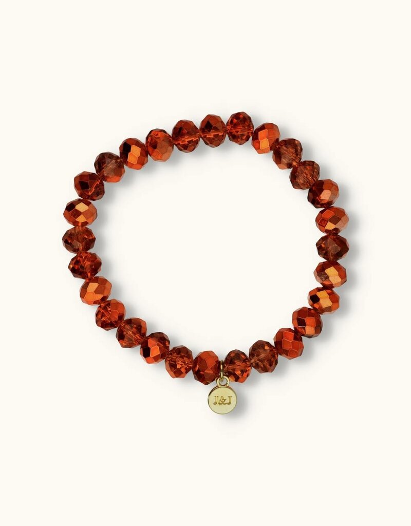 J&J Crystal armband shiny copper
