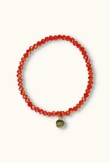 J&J Crystal armband deep orange sparkling