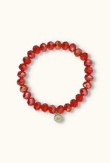 J&J Crystal armband deep orange sparkling