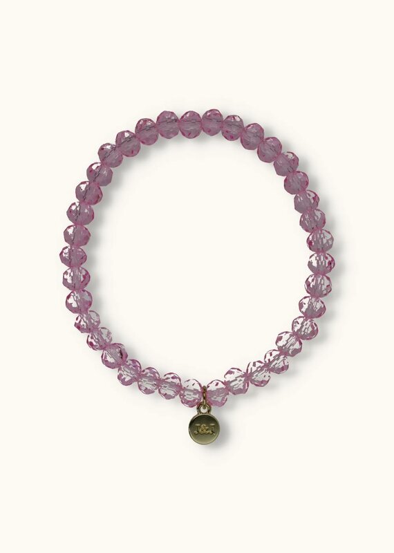 J&J Crystal armband bright pink