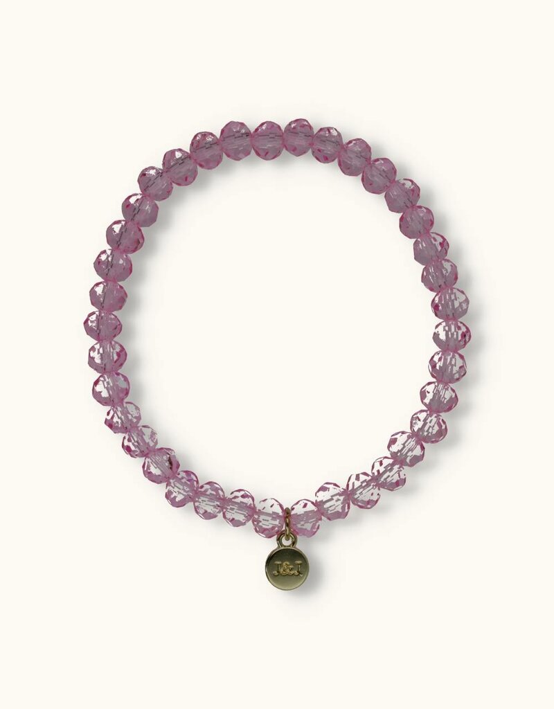 J&J Crystal armband bright pink