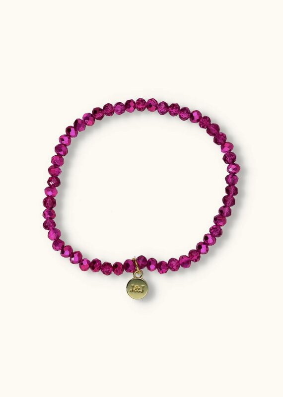 J&J Crystal armband shiny fuchsia
