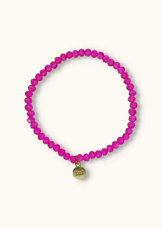 J&J Crystal armband sparkling fuchsia