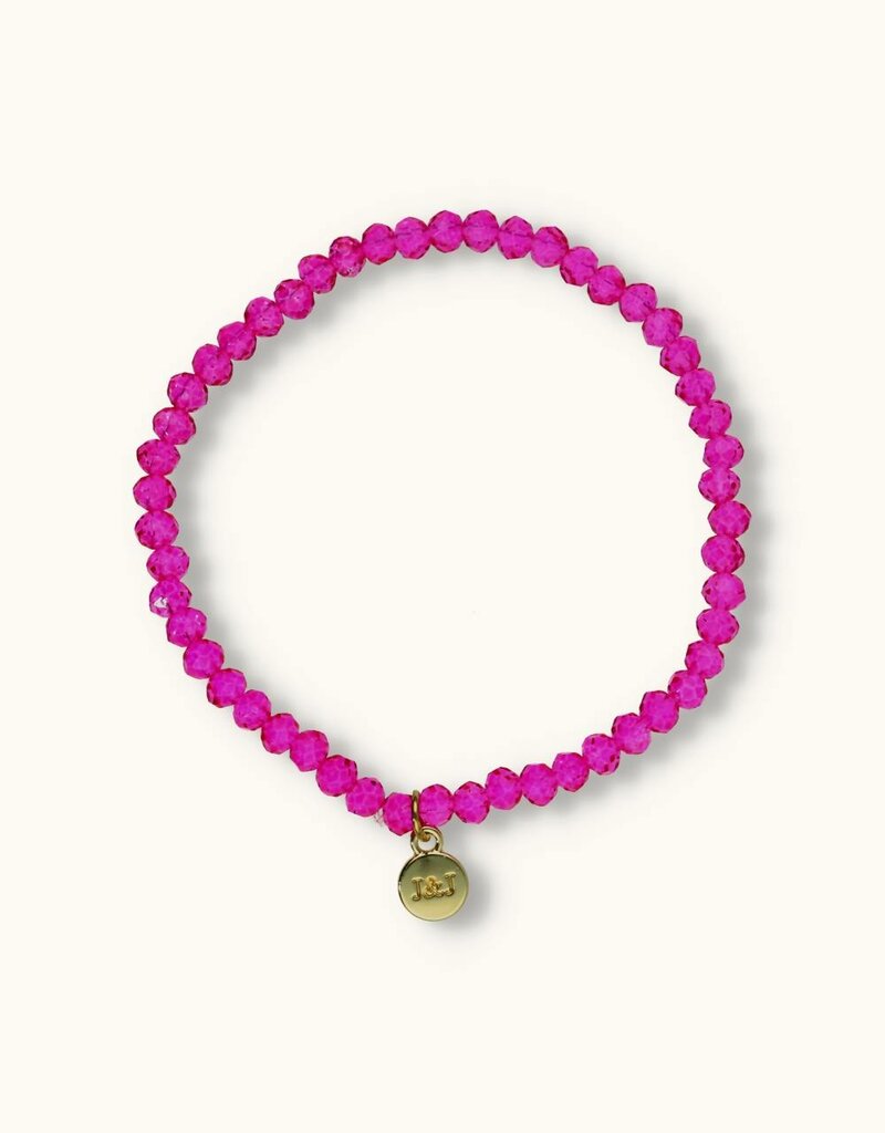 J&J Crystal armband sparkling fuchsia
