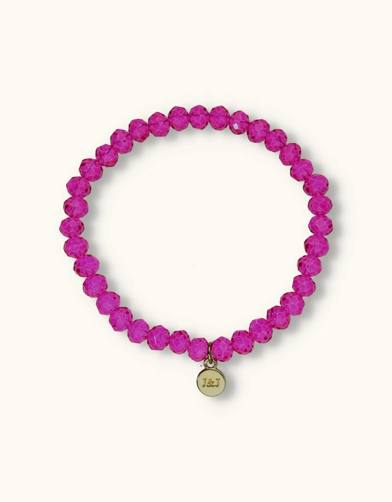 J&J Crystal armband sparkling fuchsia