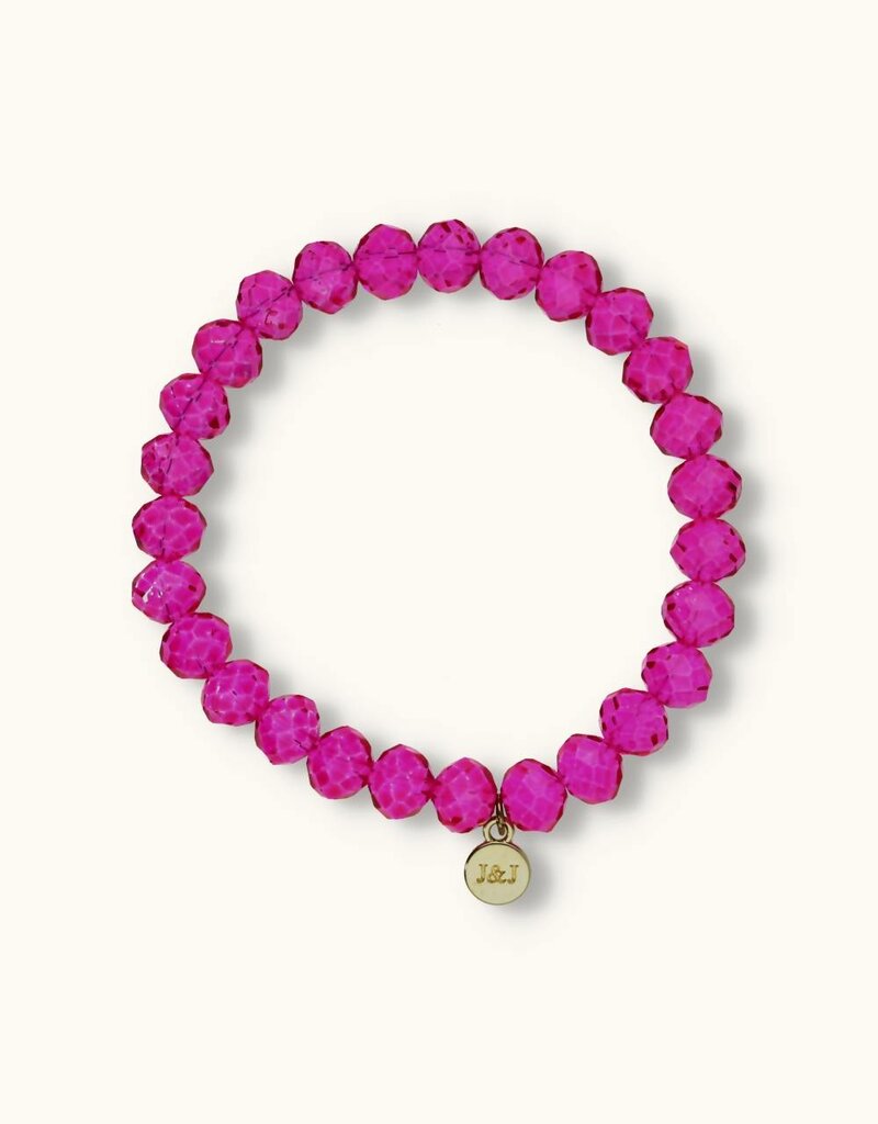 J&J Crystal armband sparkling fuchsia