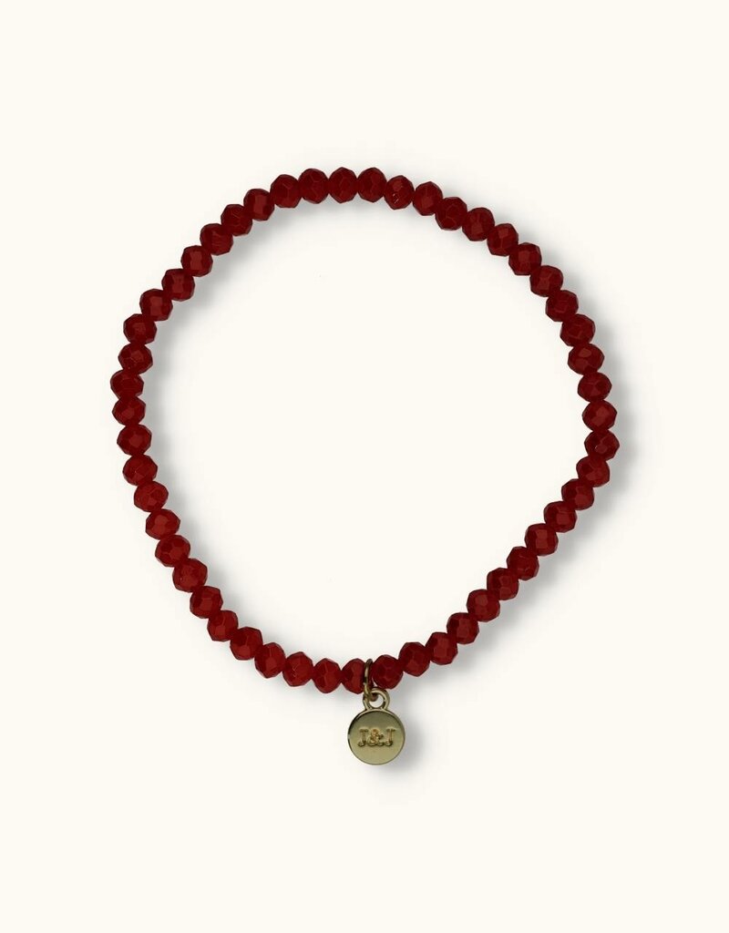 J&J Crystal armband deep red
