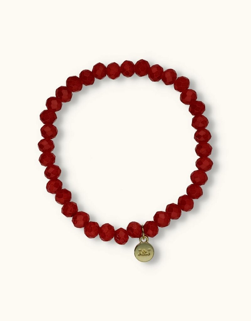 J&J Crystal armband deep red