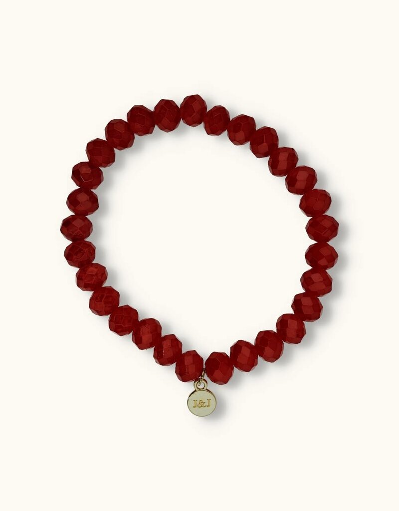 J&J Crystal armband deep red