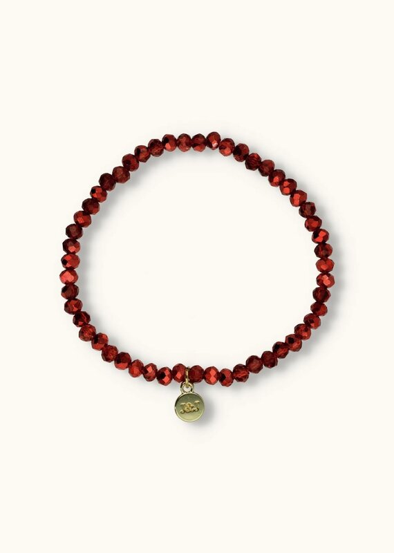 J&J Crystal armband shiny red